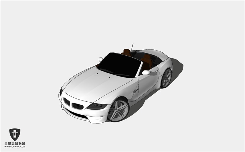 宝马小轿车汽车BMW_Z4M敞篷跑车SketchUp模型库草图大师模型下载