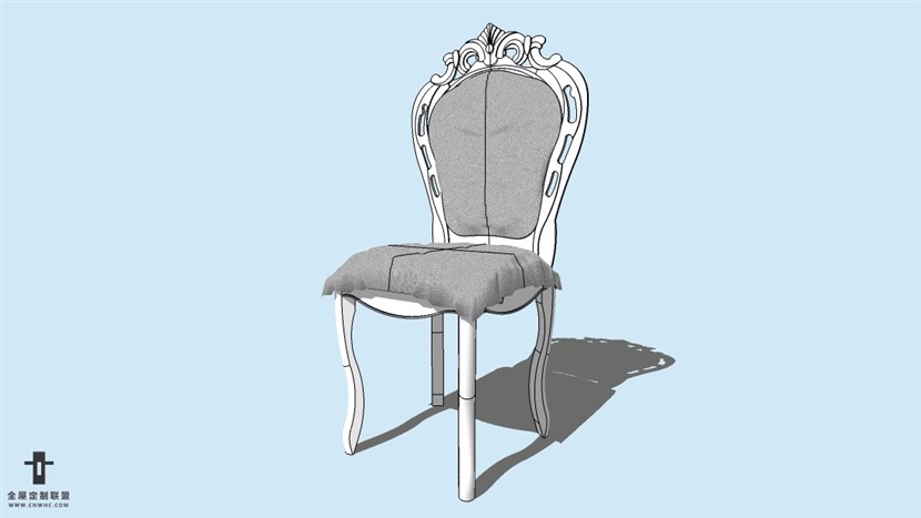 SketchUp草图大师精品欧式椅子模型下载-Chair-036SKP模型