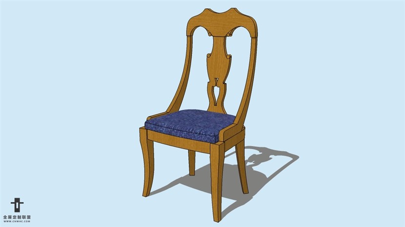 SketchUp草图大师精品欧式椅子模型下载-Chair-049SKP模型