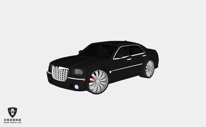 克莱斯勒轿车小汽车Chrysler 300C S超跑 SketchUp模型库草图大师模型下载