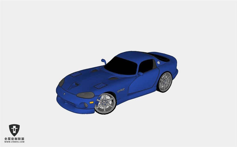 道奇跑车Dodge_Viper_GTS 超跑 SketchUp模型库草图大师模型下载