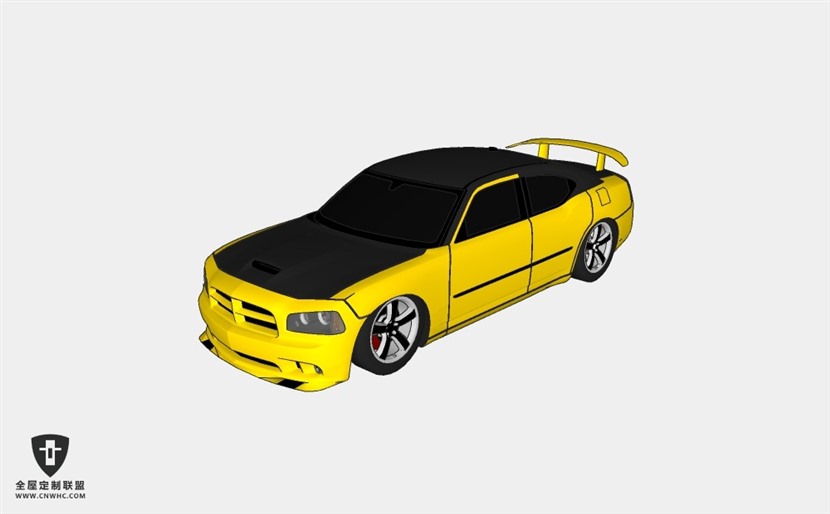 道奇跑车Dodge_charger_srt8 超跑 SketchUp模型库草图大师模型下载