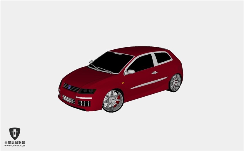 菲亚特轿车FIAT STILO两厢轿车 SketchUp模型库草图大师模型下载