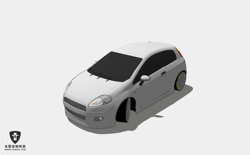 菲亚特轿车Fiat Punto 2006两厢轿车 SketchUp模型库草图大师模型下载