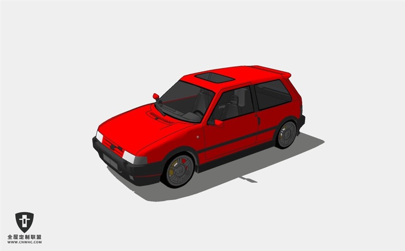 菲亚特轿车Fiat Uno Turbo SUV越野车 SketchUp模型库草图大师模型下载