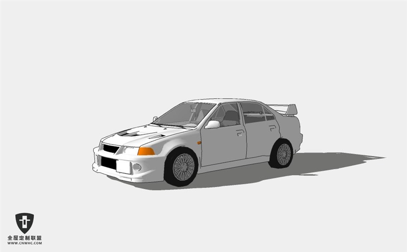 日本三菱汽车Mitsubishi Lancer Evolution 6拉力赛车SketchUp模型库草图大师模型下载