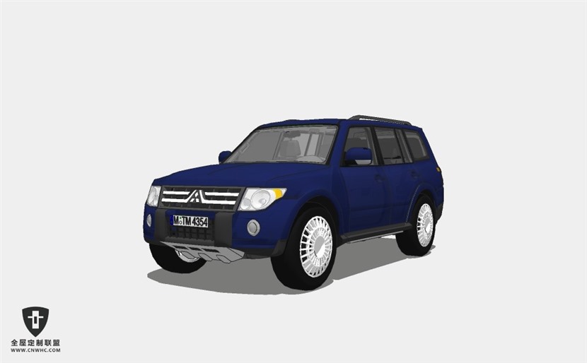 日本三菱汽车Mitsubishi Pajero 3越野轿车SketchUp模型库草图大师模型下载