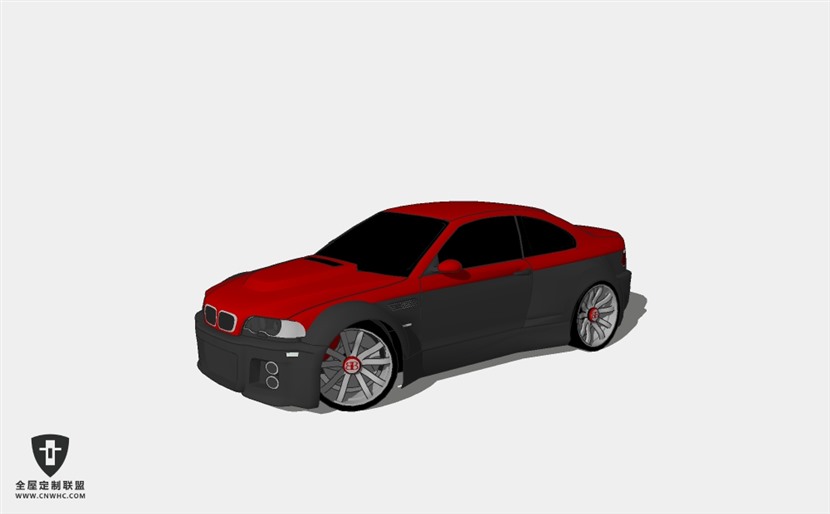 宝马小轿车汽车Modified BMW M3 E46运动型轿车 SketchUp模型库草图大师模型下载