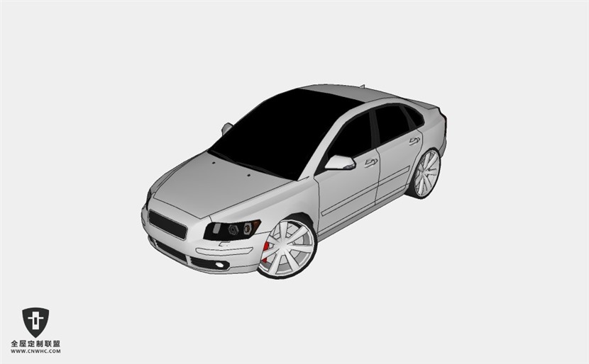 沃尔沃汽车Modified Volvo S40轿车SketchUp模型库草图大师模型下载