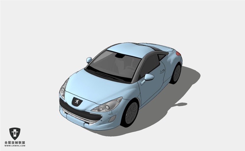 法国标志轿车Peugeot RCZ小轿车 SketchUp模型库草图大师模型下载