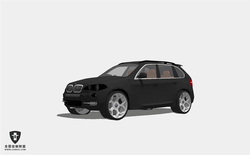 宝马小轿车汽车Sketchyphysics BMW X5 SUV越野车 SketchUp模型库草图大师模型下载