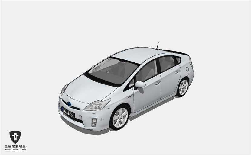 丰田汽车Toyota Prius XW30 2010轿车SketchUp模型库草图大师模型下载