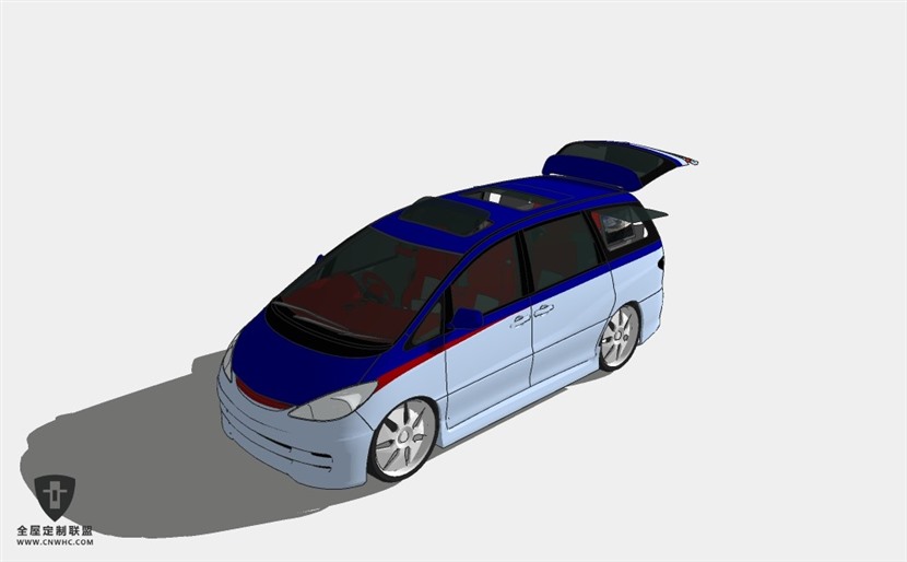 丰田汽车Toyota_Estima两厢轿车SketchUp模型库草图大师模型下载