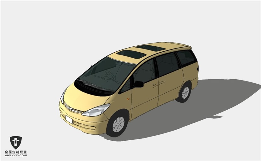 丰田汽车Toyota_Estima_01两厢轿车SketchUp模型库草图大师模型下载