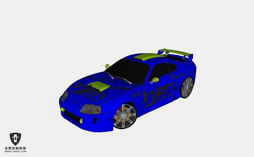 丰田汽车Toyota_Supra_by_emi拉力赛车跑车SketchUp模型库草图大师模型下载