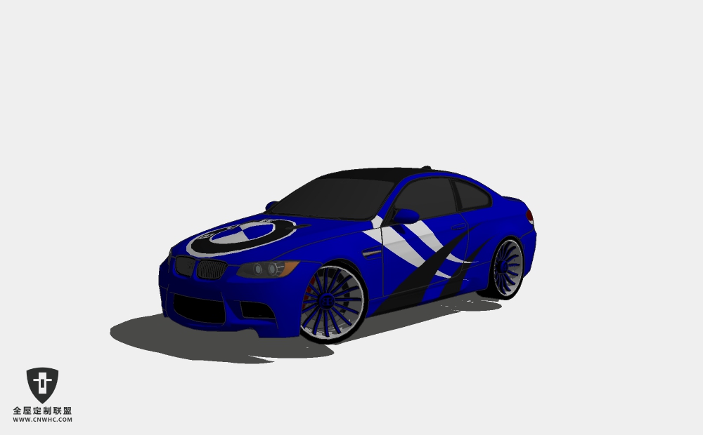 宝马小轿车汽车Tuned 2008 BMW M3 SketchUp模型库草图大师模型下载