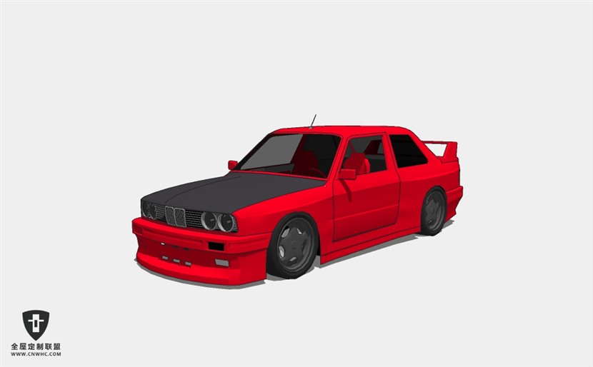 宝马小轿车汽车Tuned BMW M3赛车跑车SketchUp模型库草图大师模型下载