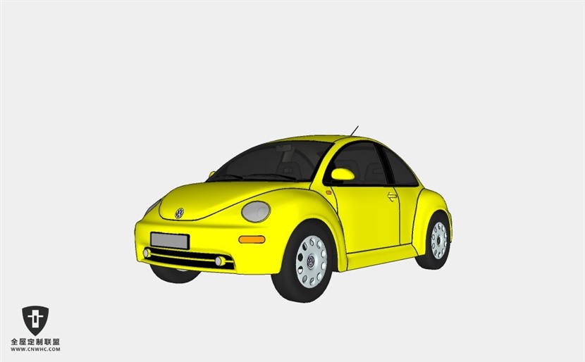 德国大众汽车Volkswagen Beetle小轿车 SketchUp模型库草图大师模型下载