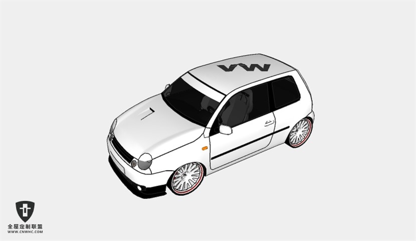 德国大众汽车Volkswagen Lupo SUV越野车 SketchUp模型库草图大师模型下载