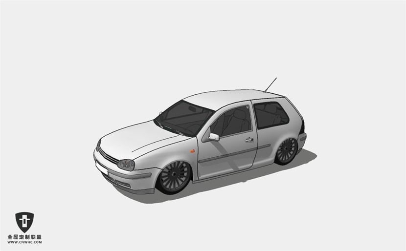 德国大众汽车Volkswagen golf 4运动型轿车 SketchUp模型库草图大师模型下载