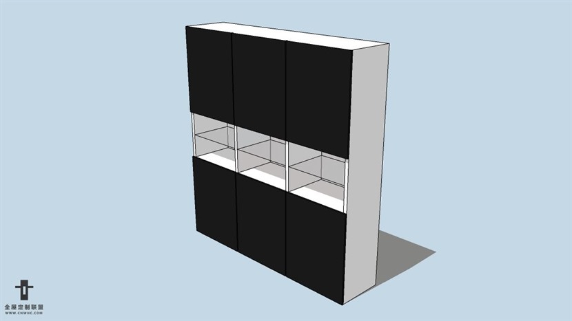 SketchUp草图大师宜家现代风格装饰柜skp模型下载-149SKP模型