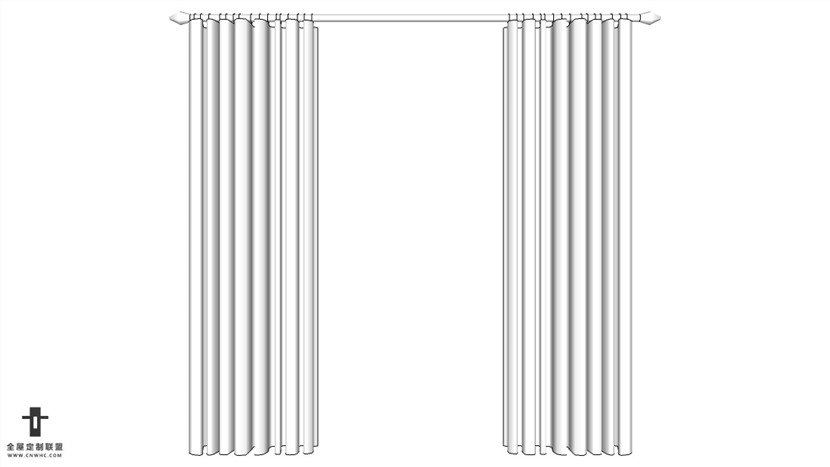 SketchUp草图大师精品布艺窗帘模型下载-333SKP模型