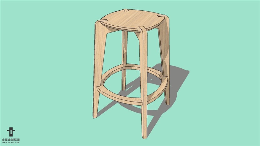 SketchUp精品吧台椅模型草图大师吧台椅子模型下载-Bar Stool-054SKP模型