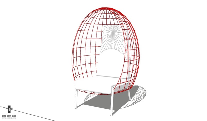 SketchUp精品鸡蛋椅模型草图大师吊椅模型下载-Chair-003SKP模型