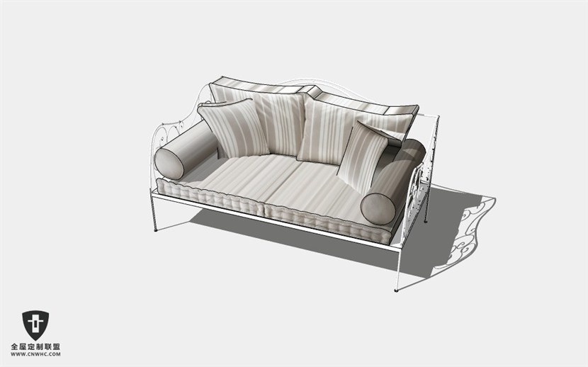 客厅家具多人沙发SketchUp模型库草图大师模型下载Sofa-066