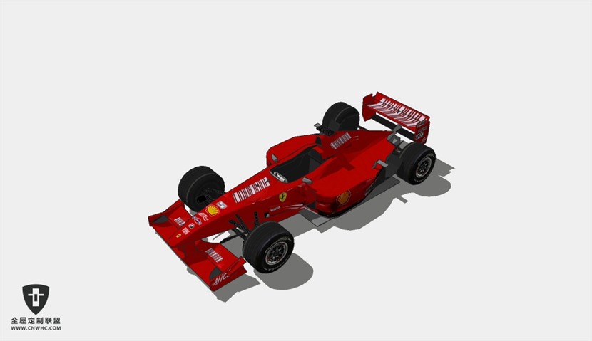 SketchUp草图大师法拉利F1赛车SU模型下载