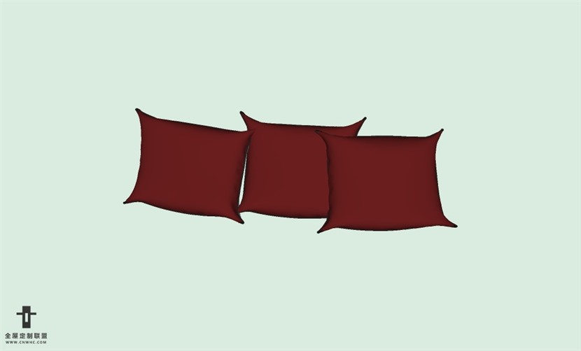 SketchUp草图大师精品布艺抱枕模型下载-pillows-480SKP模型