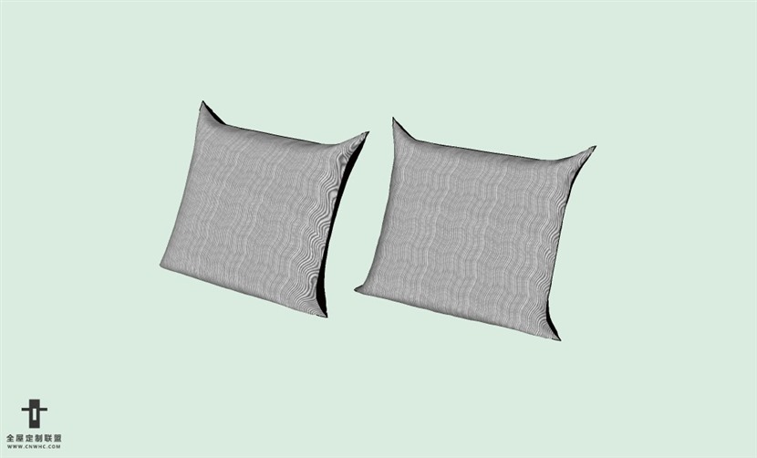 SketchUp草图大师精品布艺抱枕模型下载-pillows-484SKP模型