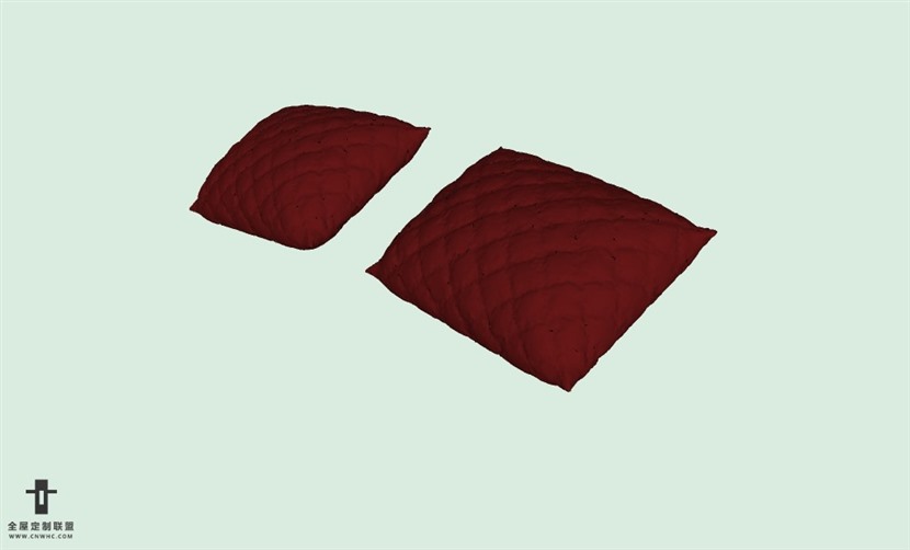 SketchUp草图大师精品布艺抱枕模型下载-pillows-487SKP模型