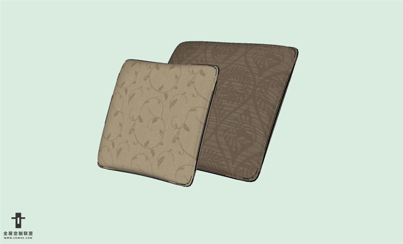 SketchUp草图大师精品布艺抱枕模型下载-pillows-491SKP模型