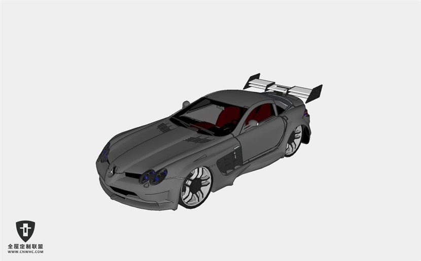 奔驰跑车dargster tuned Mclaren SLR 超跑 SketchUp模型库草图大师模型下载