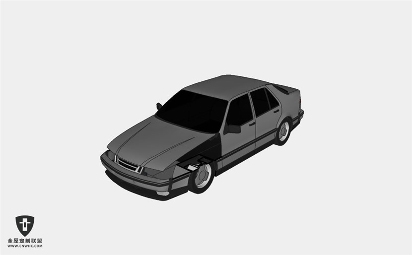 萨博汽车saab 9000轿车SketchUp模型库草图大师模型