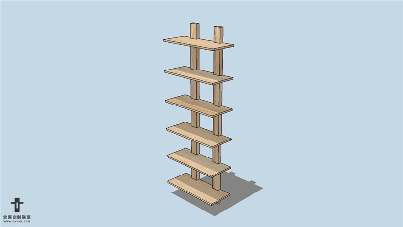 SketchUp草图大师宜家现代风格置物架skp模型下载-157SKP模型