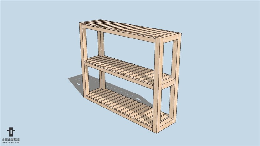 SketchUp草图大师宜家现代风格置物架skp模型下载-164SKP模型