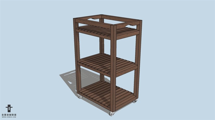 SketchUp草图大师宜家现代风格备餐柜skp模型下载-165SKP模型