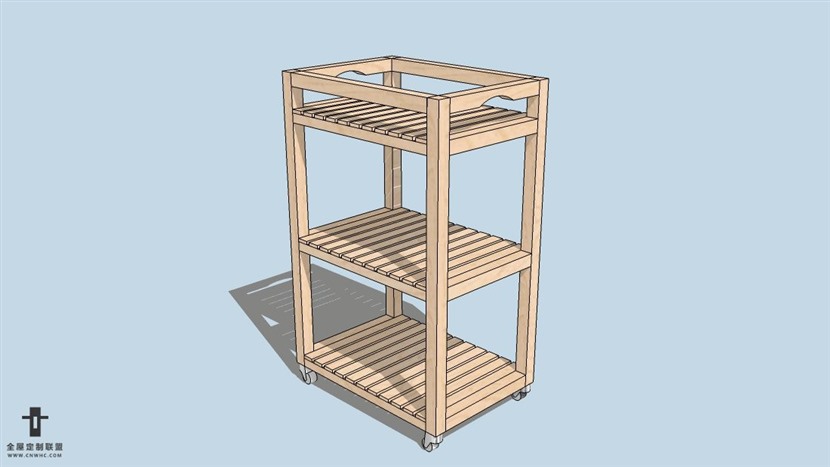 SketchUp草图大师宜家现代风格备餐柜skp模型下载-166SKP模型