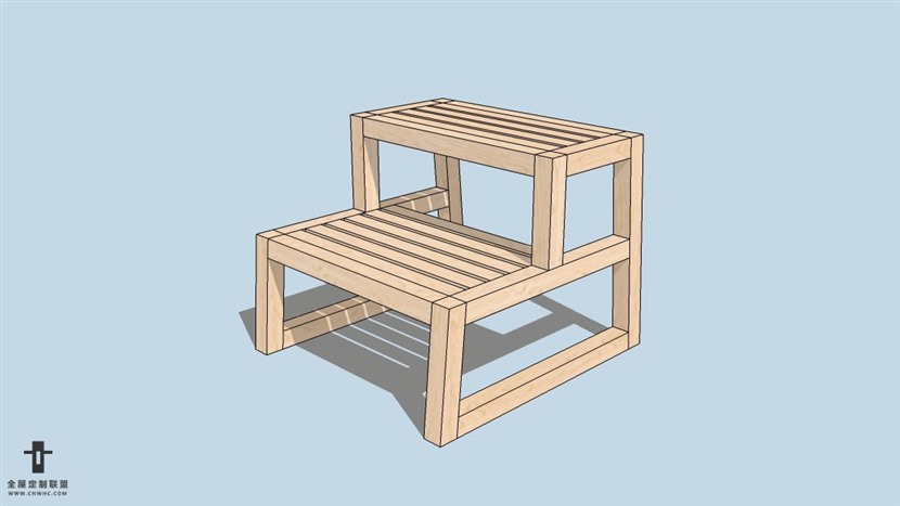 SketchUp草图大师宜家现代风格置物架skp模型下载-168SKP模型