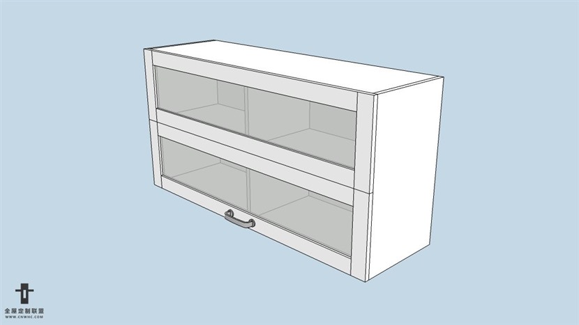 SketchUp草图大师宜家现代风格吊柜skp模型下载-175SKP模型