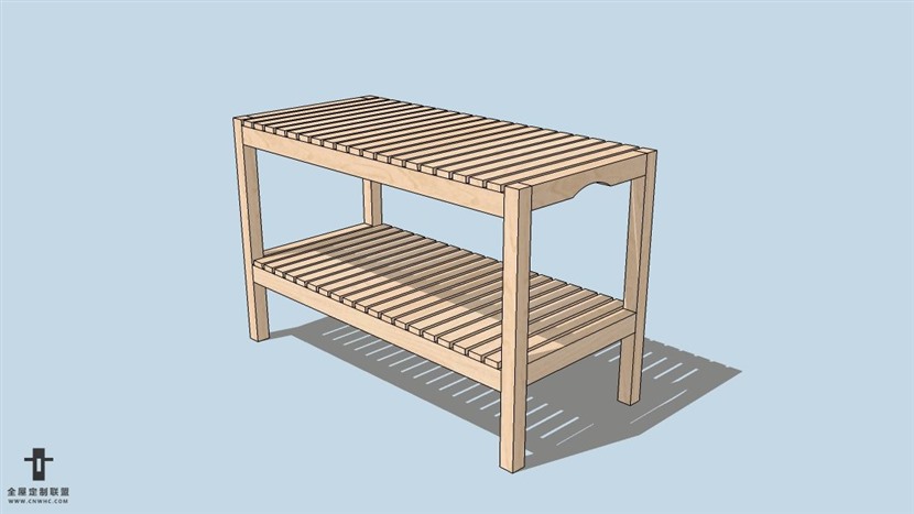 SketchUp草图大师宜家现代风格床尾凳skp模型下载-178SKP模型