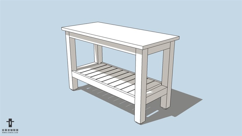 SketchUp草图大师宜家现代风格床尾凳skp模型下载-181SKP模型