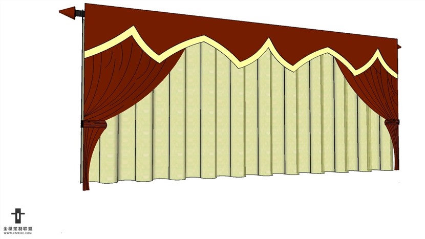SketchUp草图大师精品布艺窗帘模型下载-370SKP模型