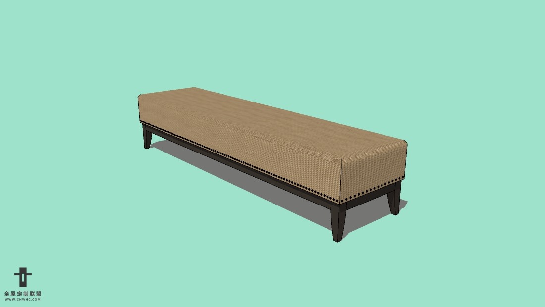 SketchUp精品床尾椅模型草图大师床尾椅模型下载-Footboard-chair-007SKP模型