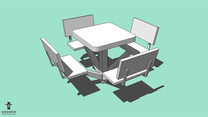 SketchUp草图大师桌椅组合模型下载-064SKP模型