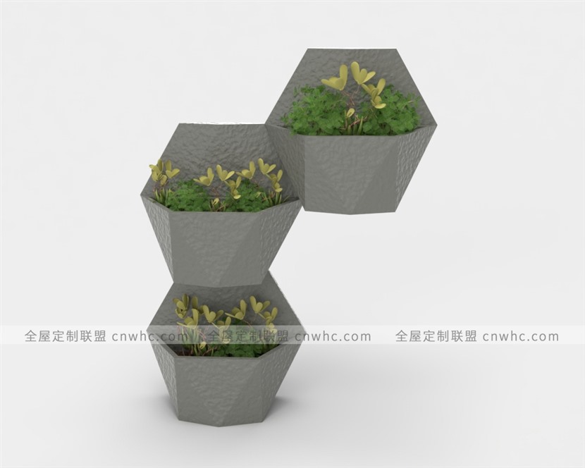 Vray材质多肉植物盆栽草图大师模型sketchup植物花卉su模型下载015 草图联盟网