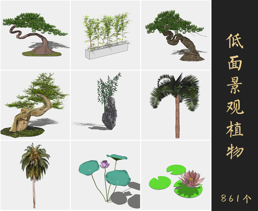 草图大师景观植物Sketchup模型库下载0213