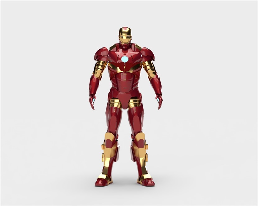 Vray材质草图大师IRON MAN模型SketchUp钢铁侠SU模型下载003